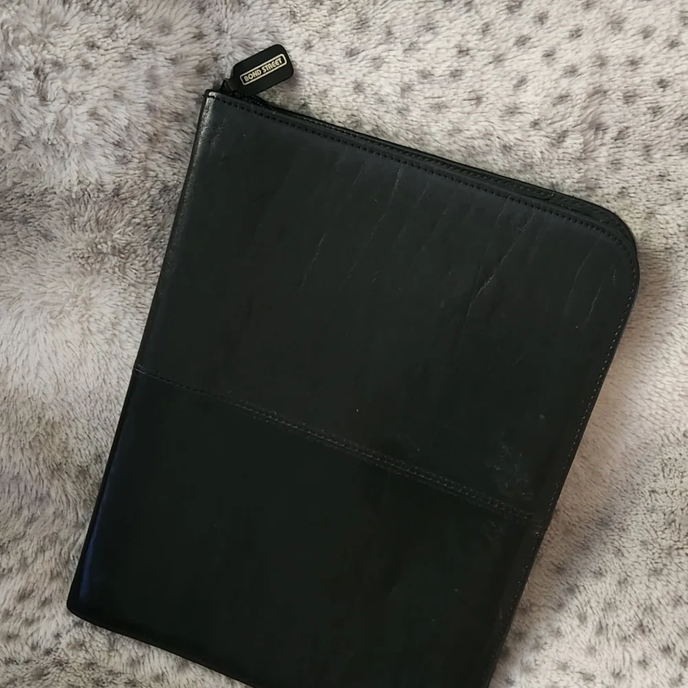 Black Leather Portfolio Case